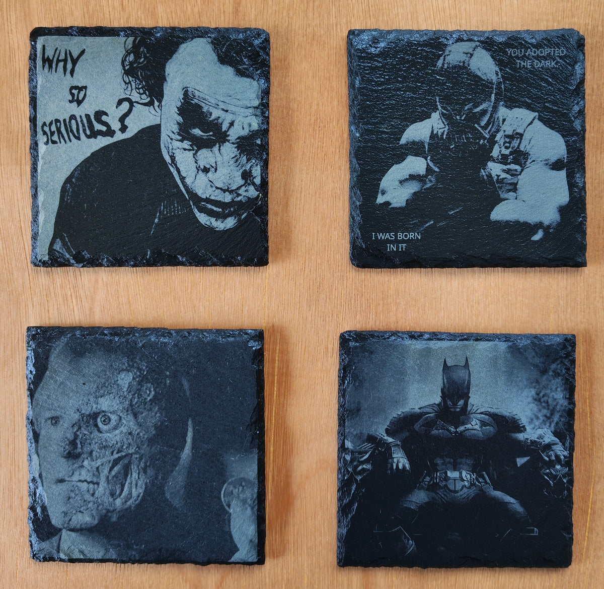 Slate Coaster Batman Collection
