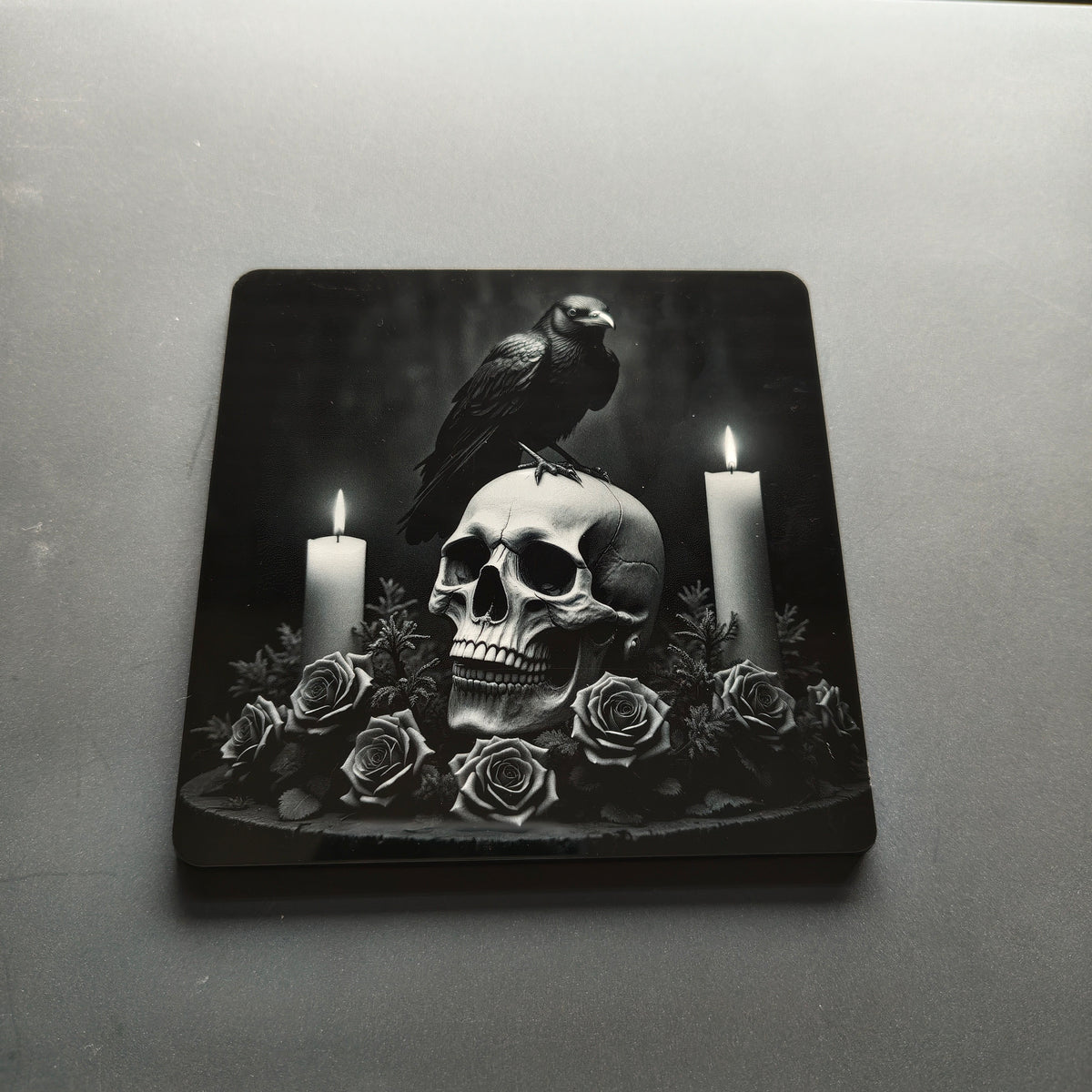 Black Acrylic Coasters Skull Collection
